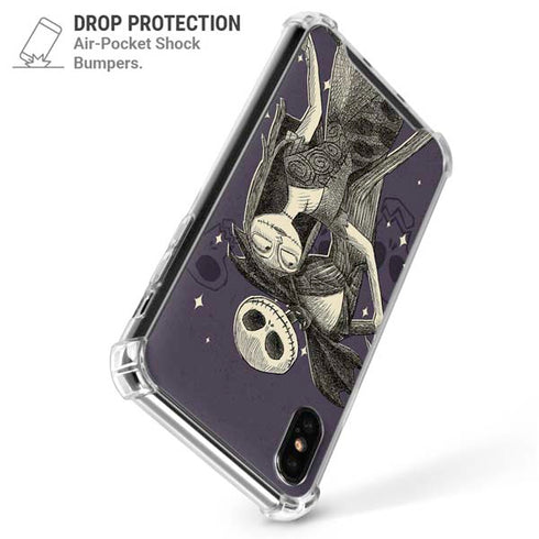 Disney The Nightmare Before Christmas Jack and Sally Art iPhone XS Max Clear Case